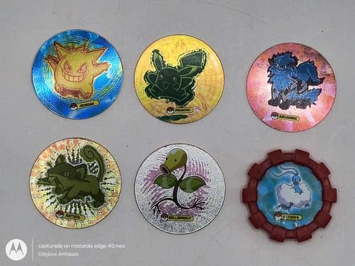 Lote Tazos Pokémon Shiny Prismatic Laser Y Rebotazo 2007 6pz