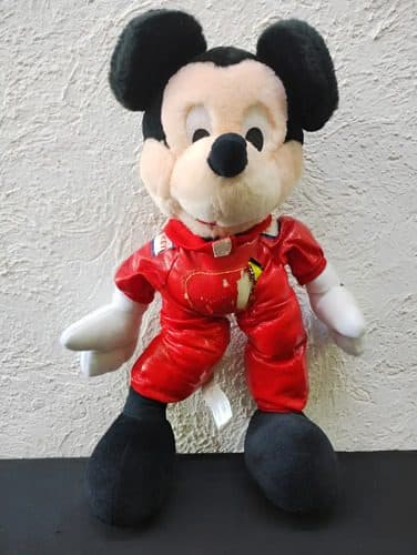Peluche Mickey Mouse Walt Disney Vintage 90's 35cm Original Rojo