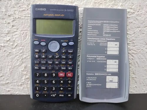 Calculadora Científica Casio Fx-500es Usado Original Azul Marino