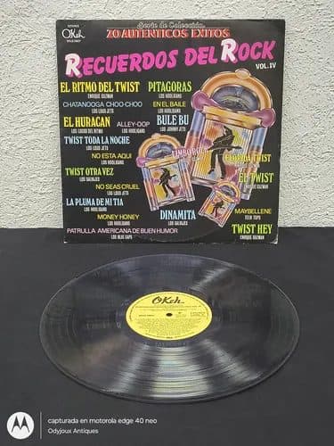 Disco Lp 20 Auténticos Éxitos Recuerdos Del Rock Vol.iv 1963 Edición Limitada