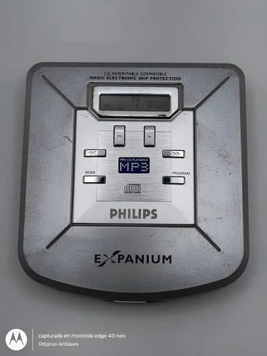 Discman Philips Expanium Exp103/17 Mp3 Retro Año 2000 Plateado