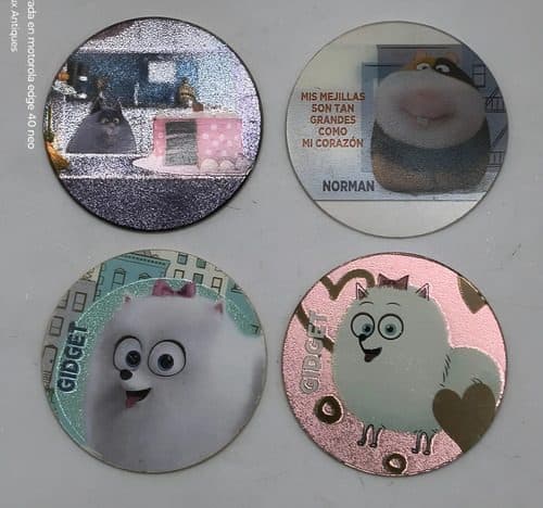 Lote De Tazos Mascotas Año 2016 #40 #45 #78 #90 Sabritas