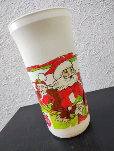Vaso Coca Cola Trineo Santa Claus Y Duendes Whirley Año 1991 — Coleccionables vintage, años 90s
