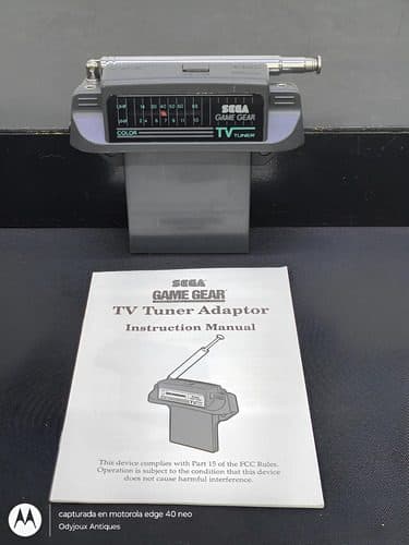 Sega Game Gear Tv Turner Y Manual Original Con Detalle Negro
