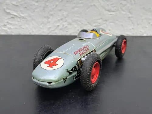 Carrito Tomiyama Speedway Indianapolis Racer 60's Vintage Azul Acero
