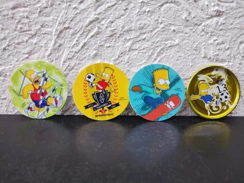 Lote Tazos The Simpsons Classic/metalix 4-pack 2012 Original — Coleccionables vintage, años NOW