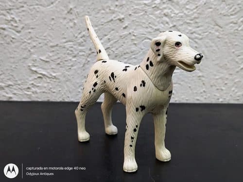 Figura Juguete Perro Dálmata Plastico Antigua Vintage 90's