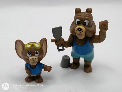 Lote 2 Figuras Tom Y Jerry Sonrics Cartoonmania Vintage 1994