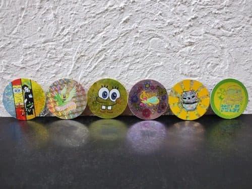 Lote Tazos Bob Esponja Nickelodeon Prismatic 6-pack 2010 — Coleccionables vintage, años NOW