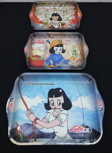 Charolas Lulú Plástico Set 3-pack Retro Vintage Original