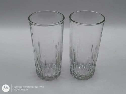 Par De Vasos High Ball Old Fashion Crisa Vintage 200ml Transparente