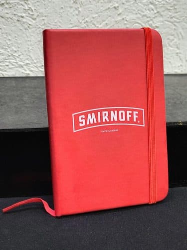 Promocional Smirnoff Mini Cuadernillo Rayas Rojo Original — vintage México