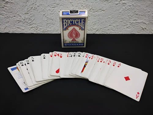 Baraja Mazo Cartas Póker Bicycle Standard Usa Usado Original Azul Con Blanco Bicicleta Español/inglés — Coleccionables vintage