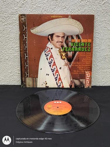 Disco Lp Acetato Toda Una Época Con Vicente Fernández 1973 Edición Limitada