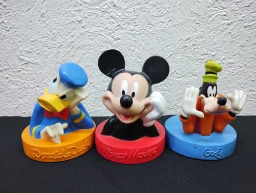 Figuras Mickey Goofy Y Donald Disney Tapas Vasos Original — Coleccionables vintage