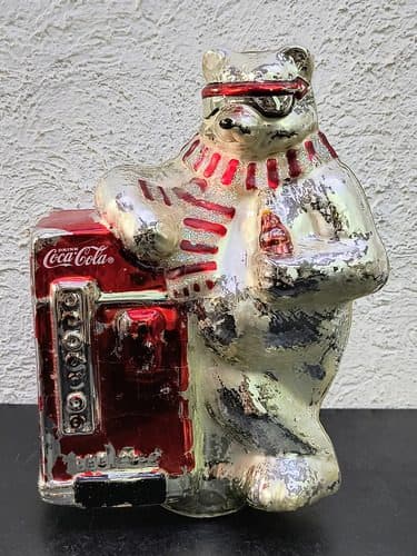 Figura Oso Polar Coca Cola De Vidrio Mercury 1998 Vintage — Coleccionables vintage, años 90s