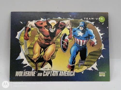 Tarjeta Wolverine And Captain America #75 Impel Marvel 1992 — Coleccionables vintage, años 90s