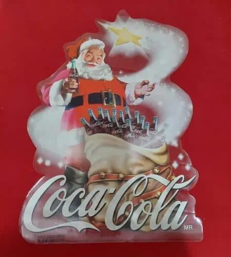 Afiche/publicidad Coca Cola Santa Claus Estrella Navidad 90s