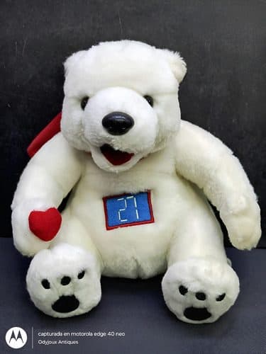 Peluche Oso Polar Bebe 27 Coca Cola El Tesoro De La Navidad Blanco