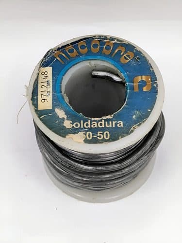 Rollo De Soldadura Nacobre 50/50 Estaño/plomo 430gr Usado Gris