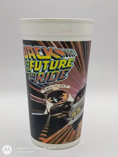 Vaso Volver Al Futuro Universal Studios Florida Retro 80s Or Negro Colores