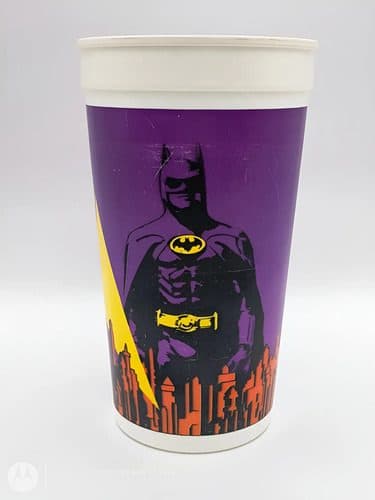 Pepsi Vaso Vintage Batman Morado Retro 80's Dc Comics Orig Pepsi Vaso Batman Morado