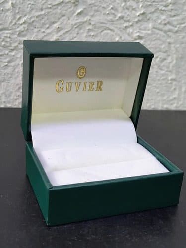 Caja/estuche Rígido De Lujo Para Joyería Guvier Original Verde Musgo