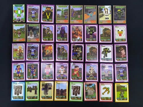 Set Lote De Tarjetas Cartas Minecraft De Colección 185-pack