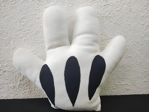 Peluche Mano Gigante Mickey Mousse Disney Usada Original Blanco