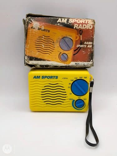 Radio Sports Am Portátil Mod. H-103 En Caja Vintage 80's Amarillo