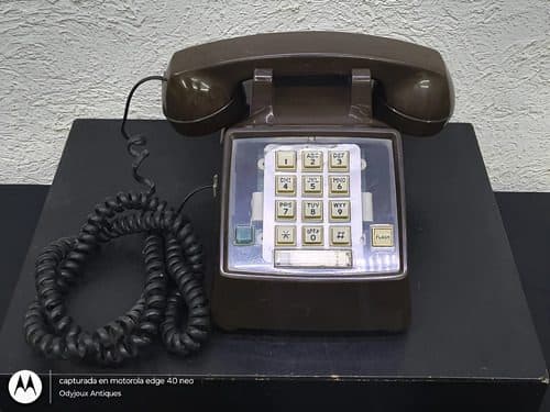 Teléfono Antiguo Vintage Rolm Chocolate Años 80s Funcionando Chocolate