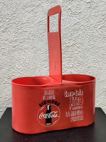 Porta-botellas Litro Y Medio Vintage Coca Cola 90's Original Rojo — Coleccionables vintage, años 90s
