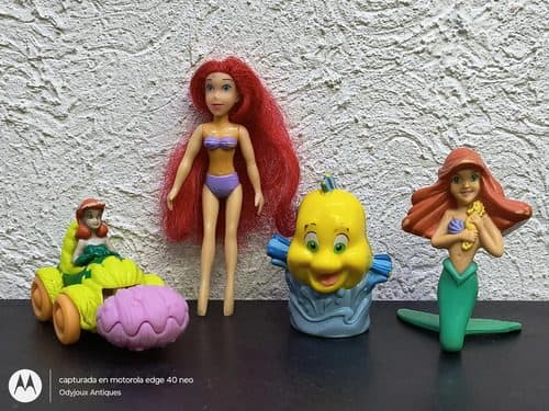 Lote 4 Figuras De La Sirenita Disney 90's Vintage Originales