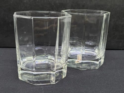 Set Vasos Luminarc Octime Francia Vintage 80s Octag 150ml Transparente — Coleccionables vintage, años 80s
