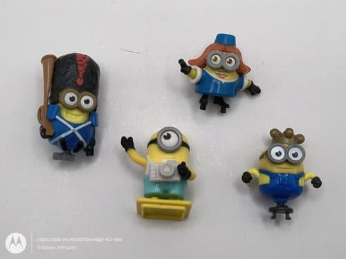 Lote Figuras Minions Miniatura Kinder Sorpresa 4pz Original