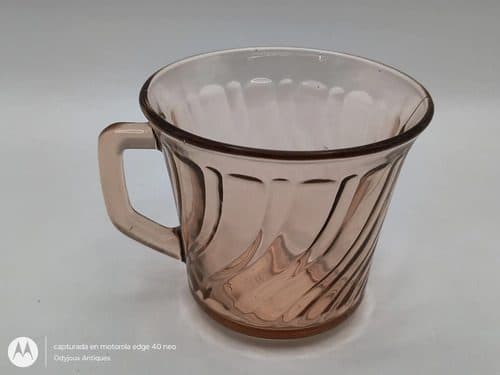 Taza Fortecrisa Vintage Coffee Cristal Rosa 70's Original Cristal Rosa Taza Para Café Fortecrisa Vintage Coffee Cristal Rosa 70's Original