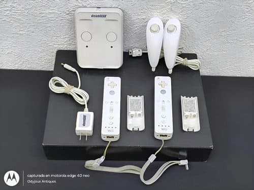 Par Controles Wii Mote + Nunchuck +base De Carga Dream Gear Blanco