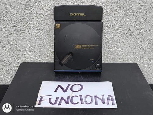 Discman Bsr Digital Disc Player Ccd-01 De Aluminio No Sirve Negro