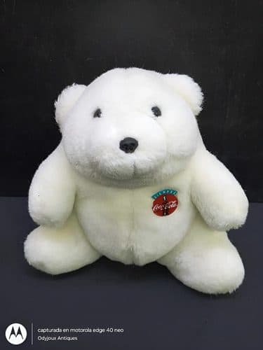 Peluche Oso Polar Coca Cola 18cm De Colección Navidad Usado Blanco — Coleccionables vintage