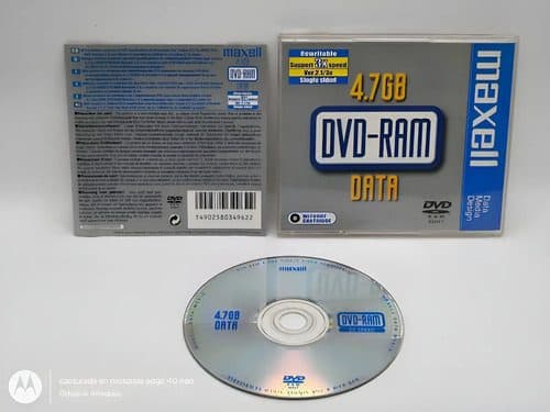Dvd Ram Maxell 4.7gb Rewritable Data 3x Veloc Ver 2.1 Single