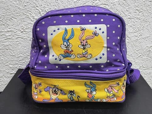 Lonchera Tinny Toons Vintage Azpe Retro 90s Mochila Original Morado Tinny Toons — Coleccionables vintage, años 90s