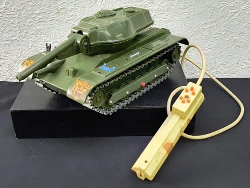 Tanque De Guerra Clim T-206 Metal Lanza Ventosas Vintage 70s Verde Musgo