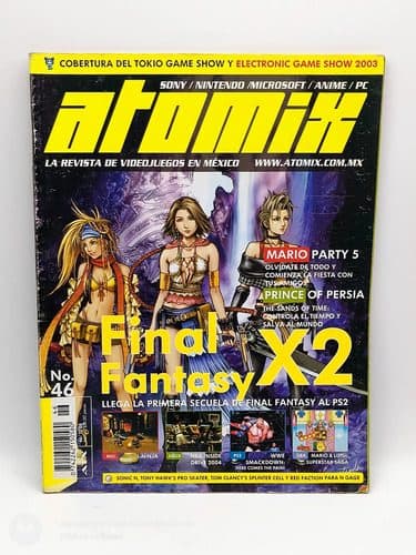 Revista Atomix No.46 Diciembre 2003 Final Fantasy X2 — Coleccionables vintage, años NOW