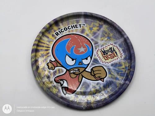 Tazo Mucha Lucha Metalix #3 Ricochet Año 2005 Sabritas