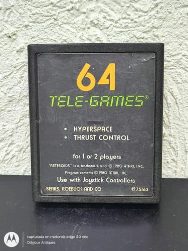 Asteroids Hyperspace Para Atari 2600 Año 1980 Original