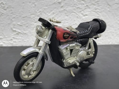 Moto Juguete Harley Davidson Kidco Vintage 1981 De Cuerda Negro
