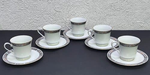 Set Tazas De Té Porcelana Remington China Vintage 5-pack 60s Blanco Set Tazas De Té Porcelana Remington China Vintage