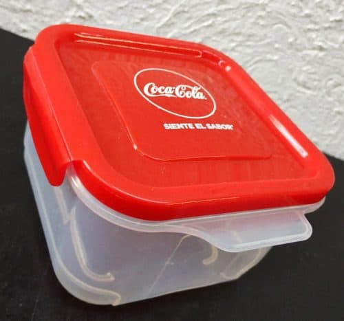 Tupperware Coca Cola Promocional Cuadrado Contenedor 12cm