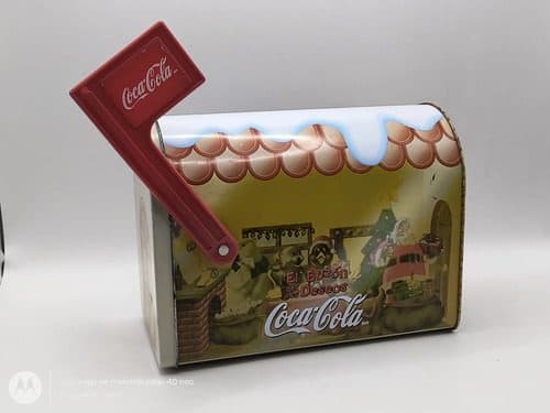 Buzón De Los Deseos Coca Cola Navidad Metálico De Coleccion — Coleccionables vintage, años NOW