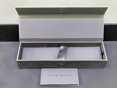 Caja/estuche Para Pluma Hugo Boss De Vinipiel Original Negro